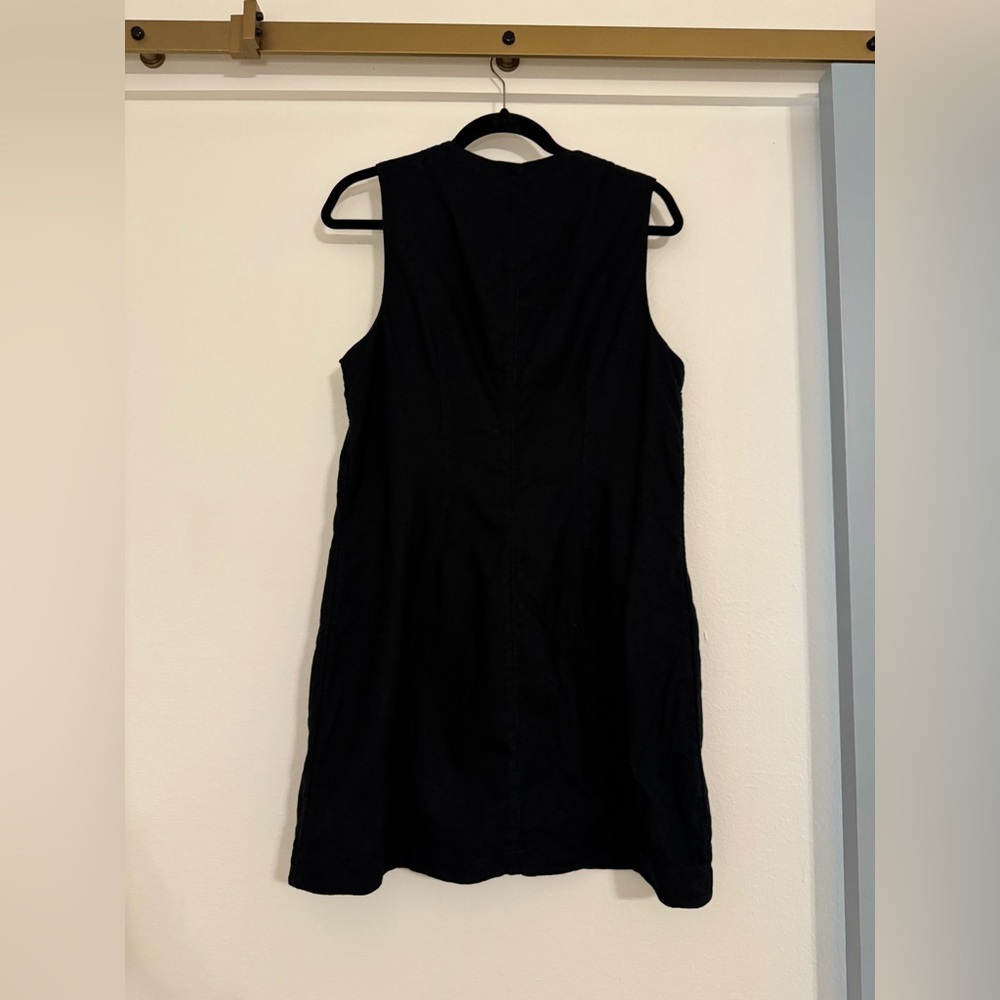 Abercrombie & Fitch Mara Linen-Blend Vest Mini Dress in Black- Medium - Picture 9 of 12